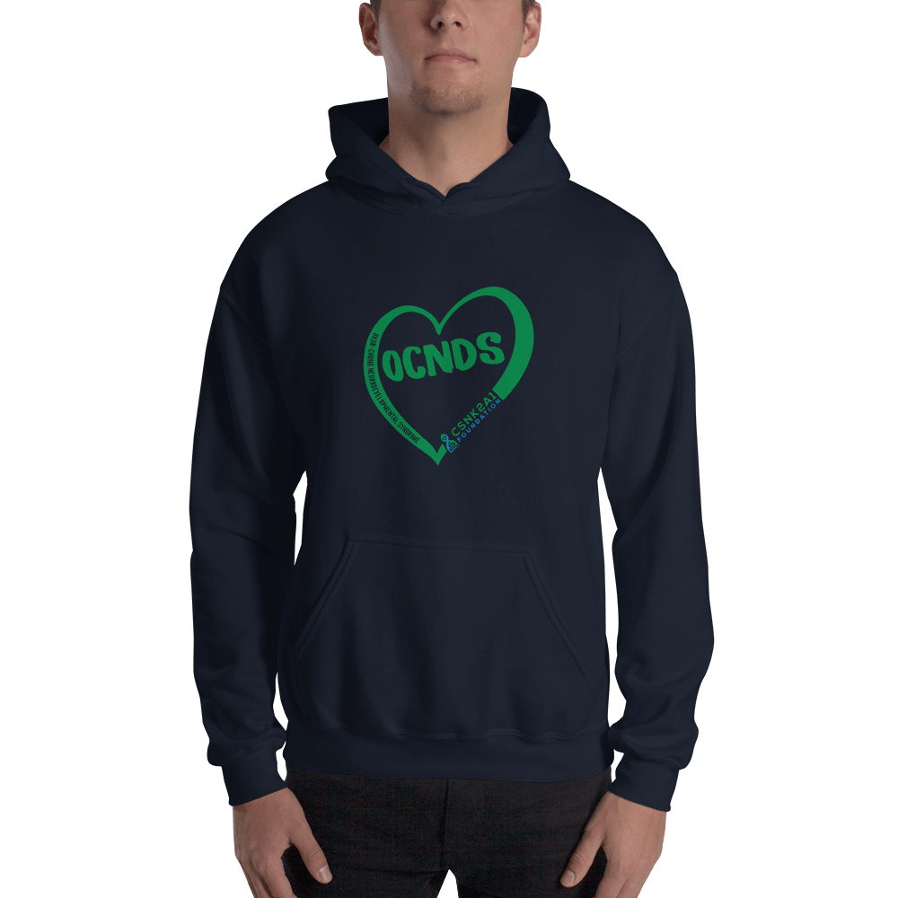 Grey Heart Heavy Blend Hoodie