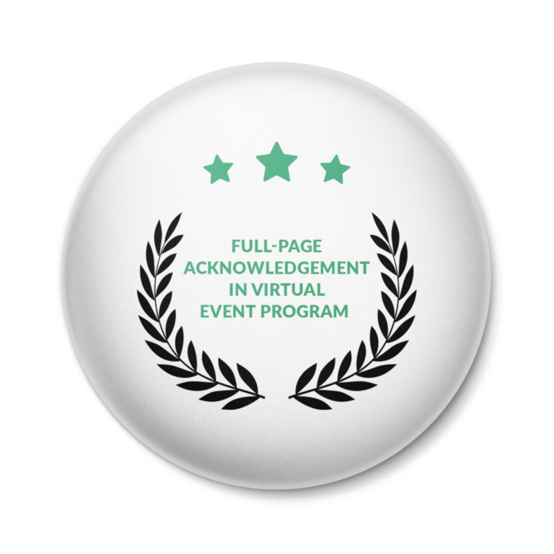 Full-page Acknowledgement in Virtual Event Program