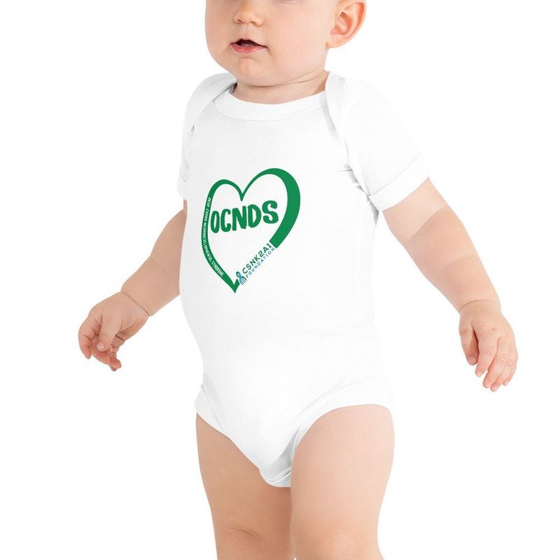 White Heart Baby Onesie