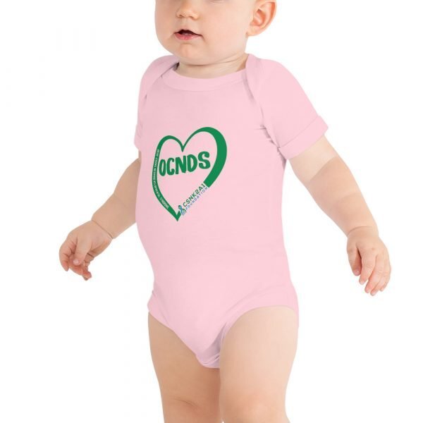 White Heart Baby Onesie