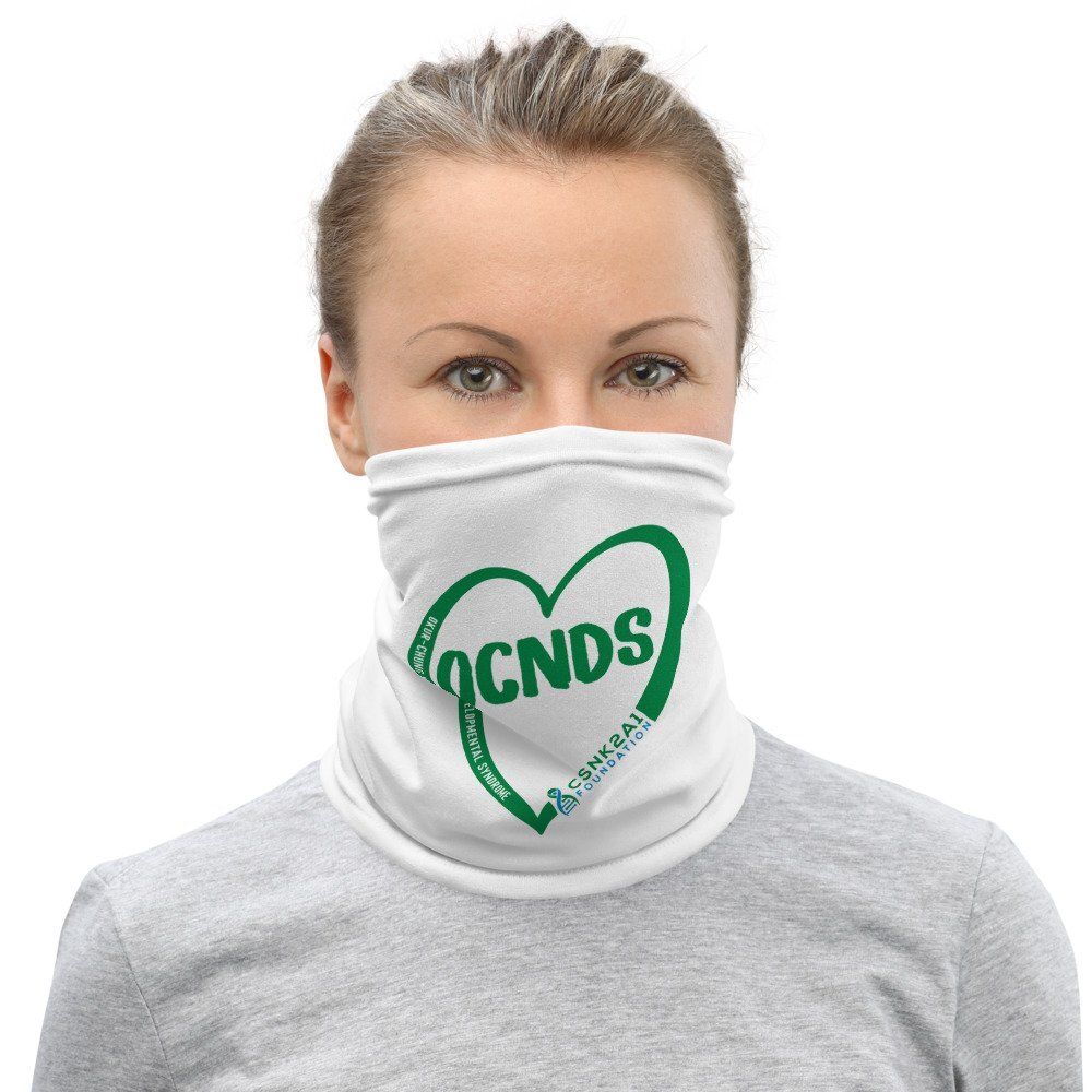 White Heart Neck Gaiter