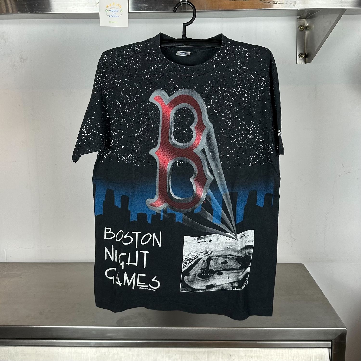 1993 Boston Red Sox Night Games AOP MLB single stitch Large T-shirt
