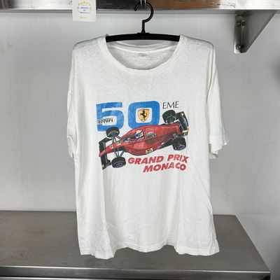 90s Ferrari F1 Formula One Grand Prix Monaco single stitch XL T-shirt