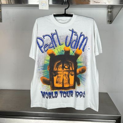 1995 Pearl Jam Band World Tour Promo Double sided XL single stitch T-shirt