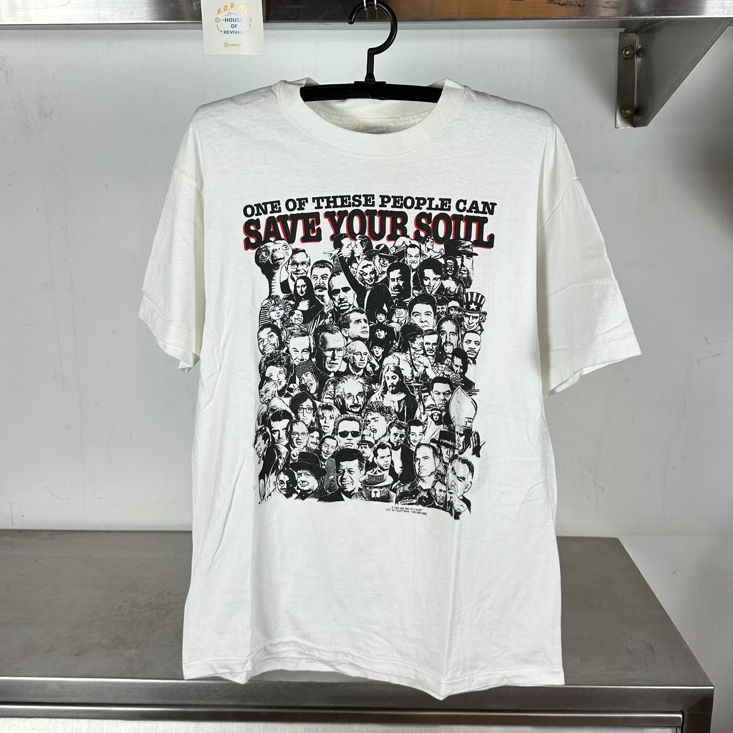 1992 One of these People can save your Soul Religion Large single stitch T-shirt