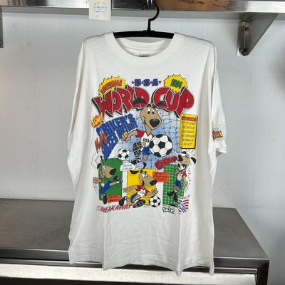 1994 USA Soccer FIFA World Cup Salem Sportswear Comic 2XL single stitch T-shirt