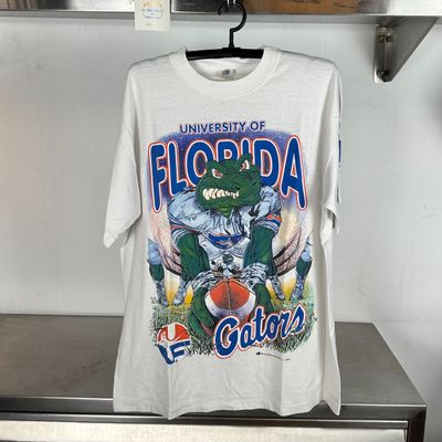 1994 University of Florida Gators NCAA AOP Bulletin Athletic single stitch XL white T-shirt