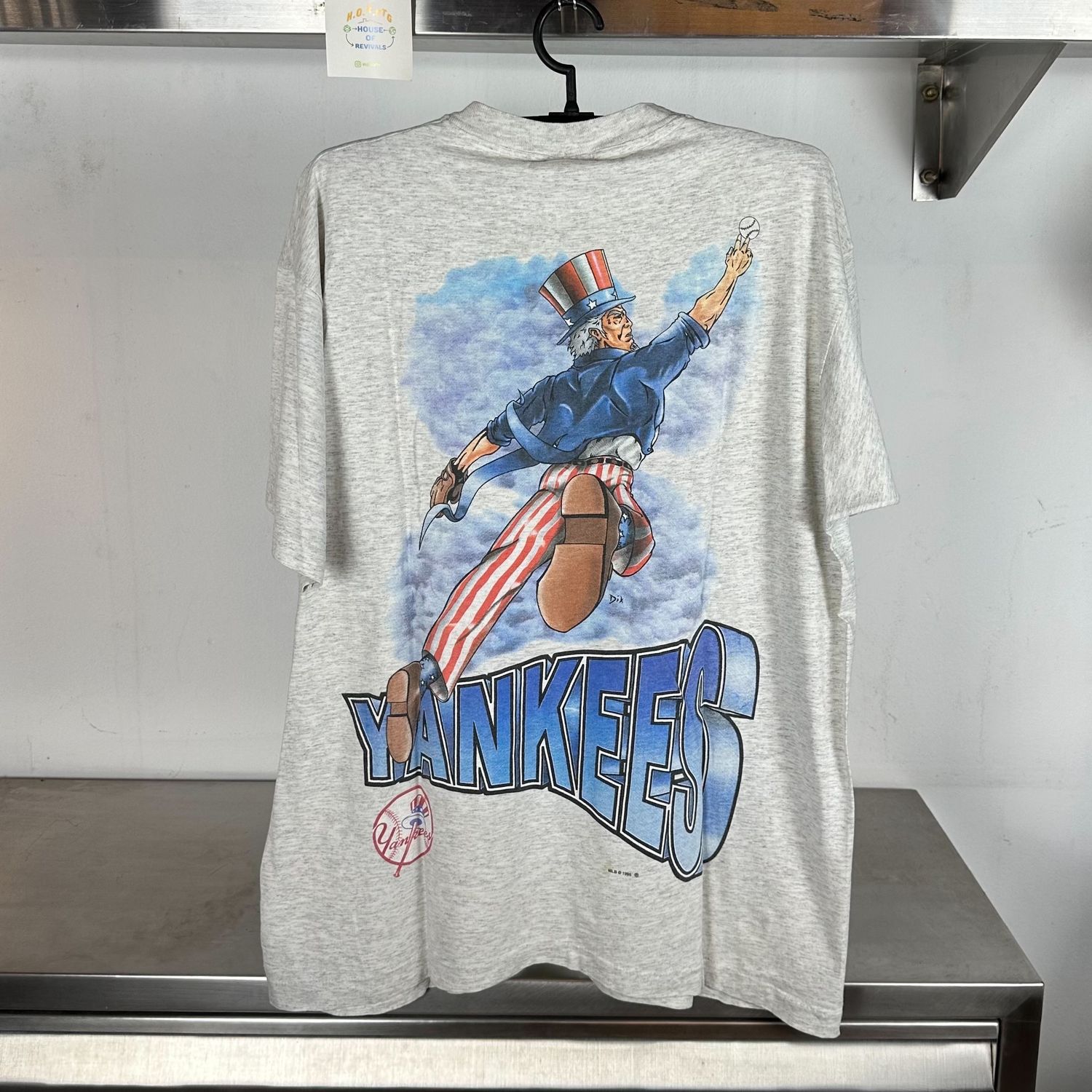 90s New York Yankees Double Sided Graphic MLB Baseball Salem Sportswear single stitch T-shirt