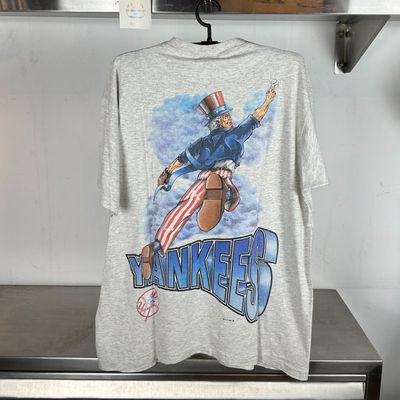 90s New York Yankees Double Sided Graphic MLB Baseball Salem Sportswear single stitch T-shirt
