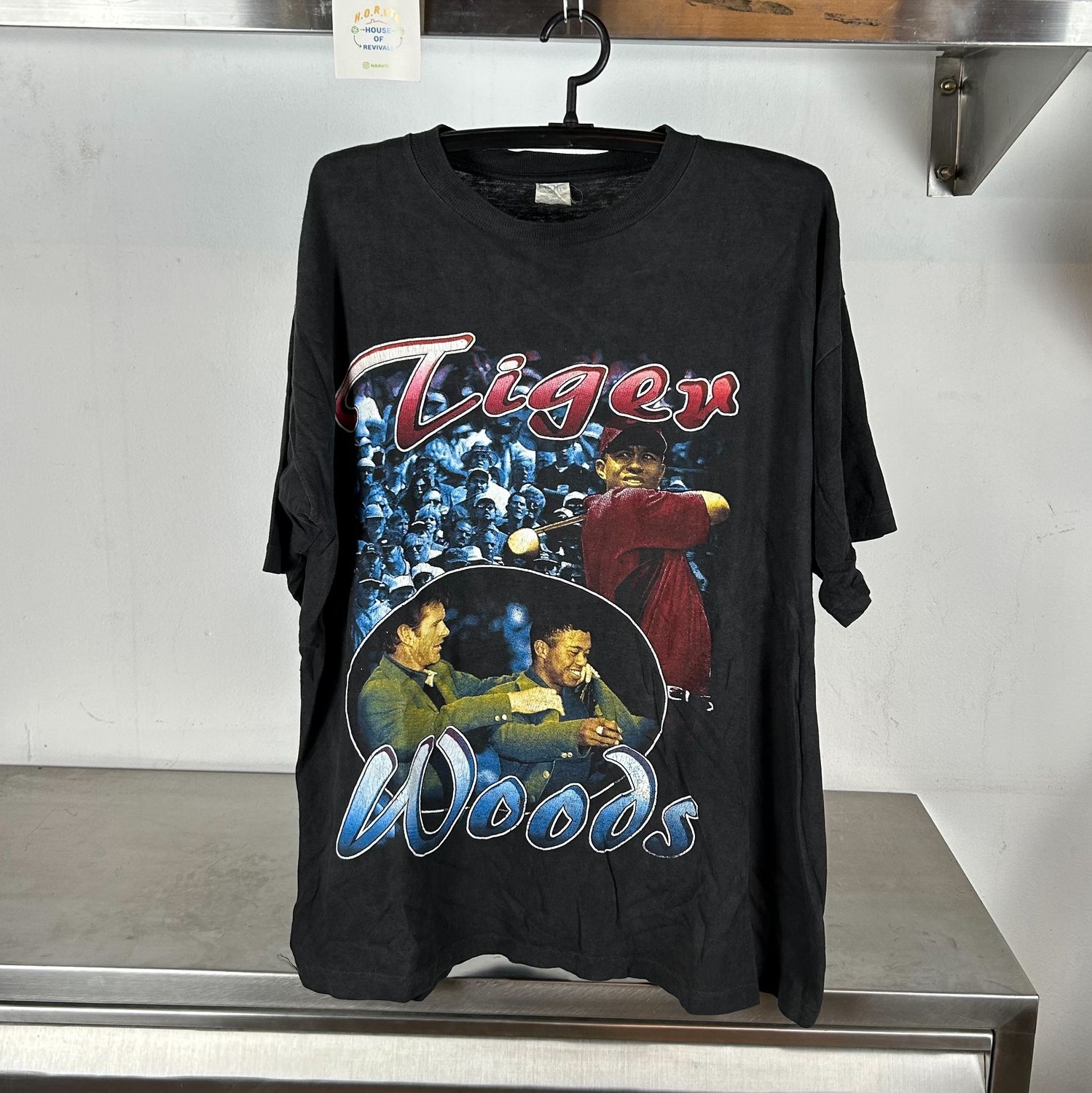 90s Tiger Woods The New Masters Champions Golf XL single stitch Rap T-shirt