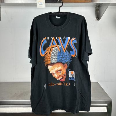 90s Cleveland Cavaliers Fenatik Graphic NBA 2XL single stitch T-shirt