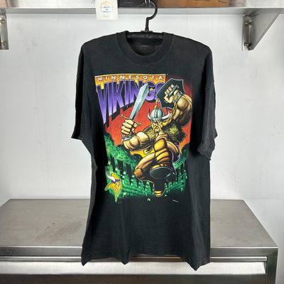1994 Minnesota Vikings Salem Sportswear Superheroes NFL single stitch T-shirt