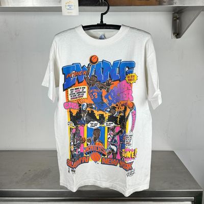 90s Patrick Ewing New York Knicks Salem Sportswear Comics NBA T-shirt