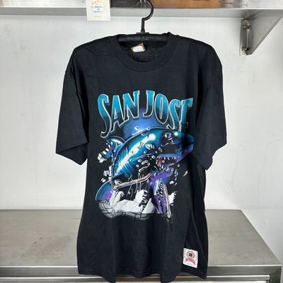90s San Jose Sharks Hockey NHL Breakthrough Nutmeg XL T-shirt