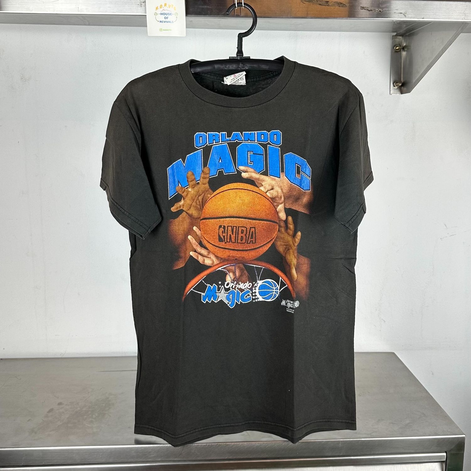 90s Orlando Magic Basketball Graphic NBA Nutmeg Large T-shirt