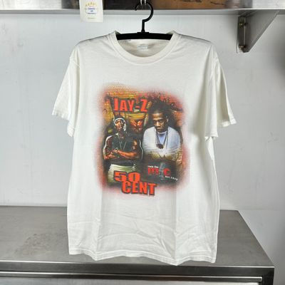 2003 Jay Z 50Cent Rock the Mic Rap Concert promo T-shirt Snoop Dogg, Busta Rhymes, Missy Elliot