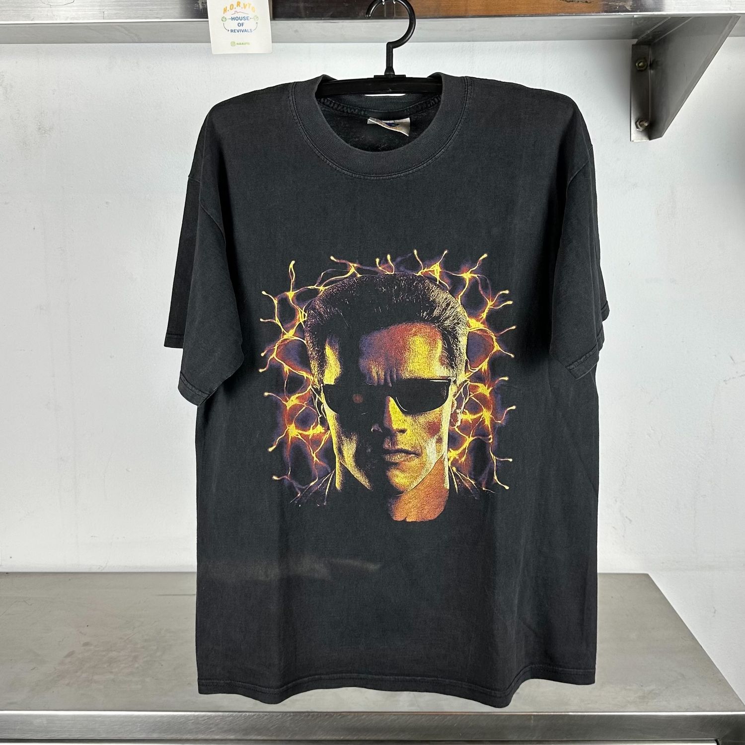 90s Terminator 2 3D Universal Studios Arnold Schwarzenegger Movie Promo T-shirt