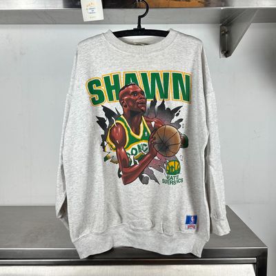 90s Shawn Kemp Breakthrough Seattle Supersonics NBA Nutmeg Sweatshirt