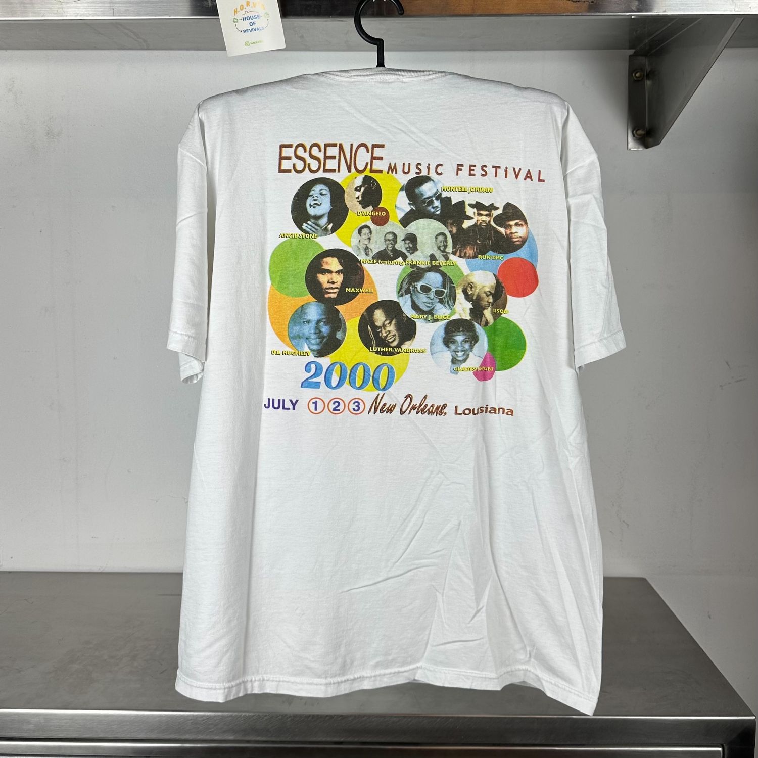 2000 Essence Music Festival Mary J Blige Maxwell Luther Vandross Run DMC T-shirt