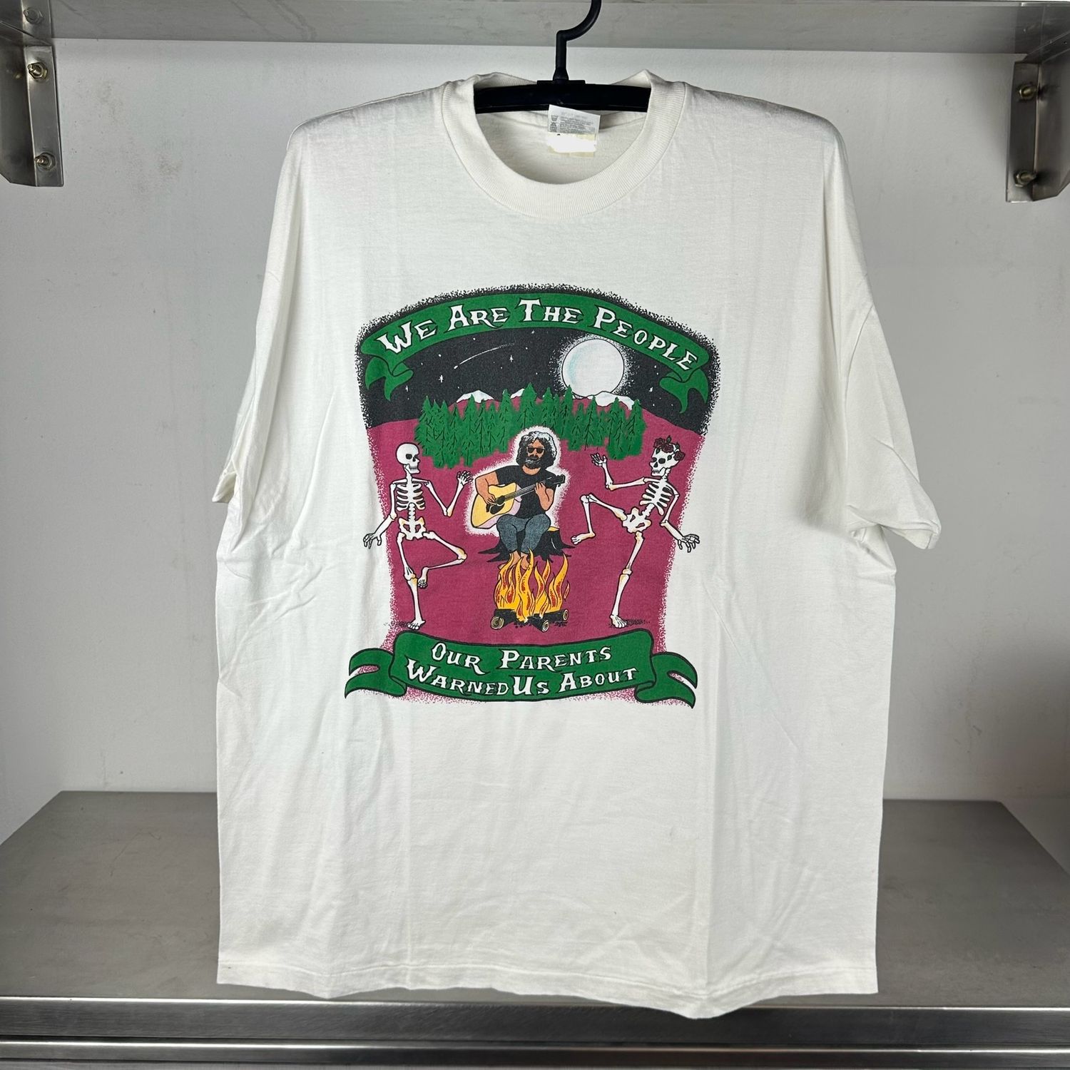 90s Jerry Garcia We are the People Our Parents Warned us About Grateful Dead XL single stitch T-shirt