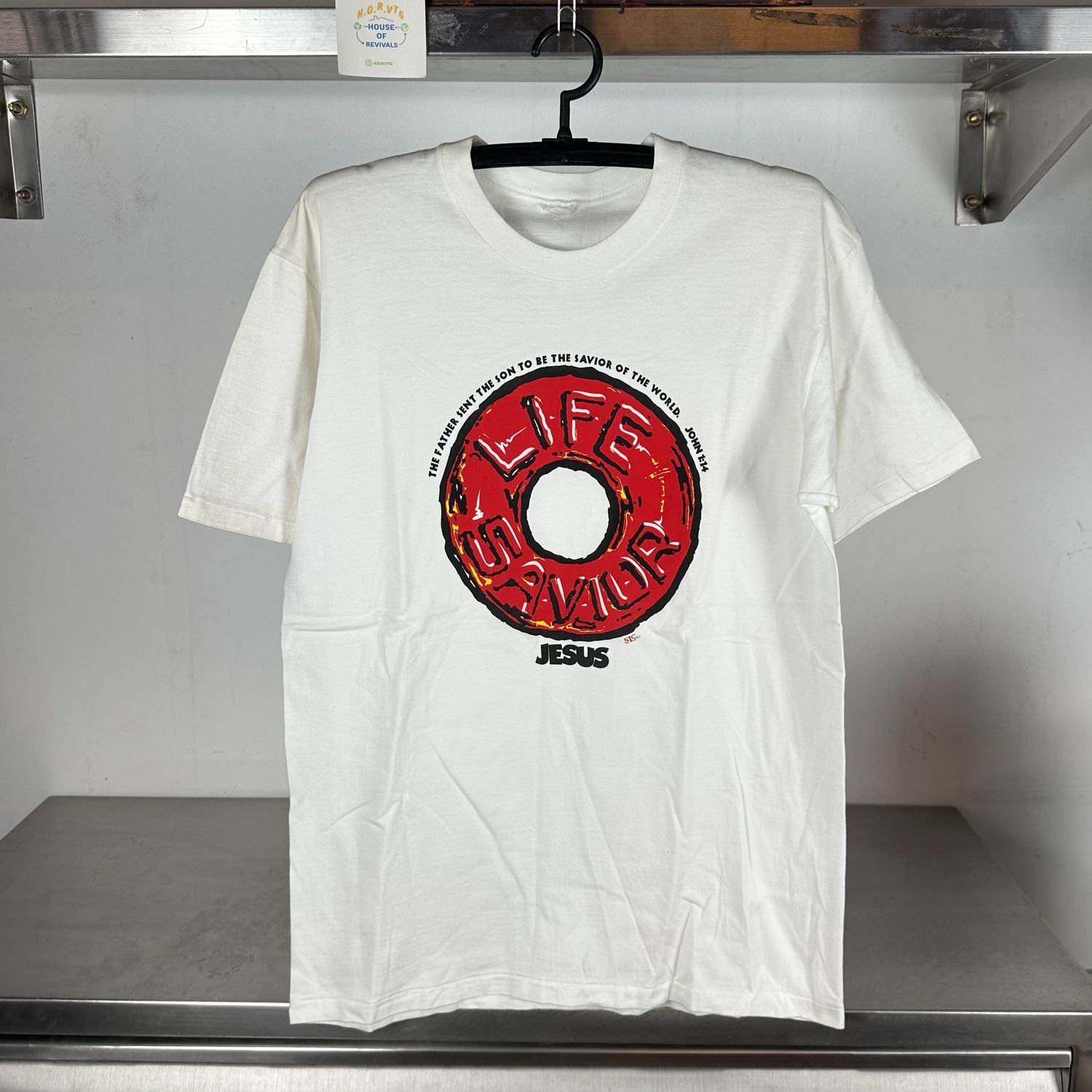 90s Jesus Life Savior Candy Religion single stitch T-shirt