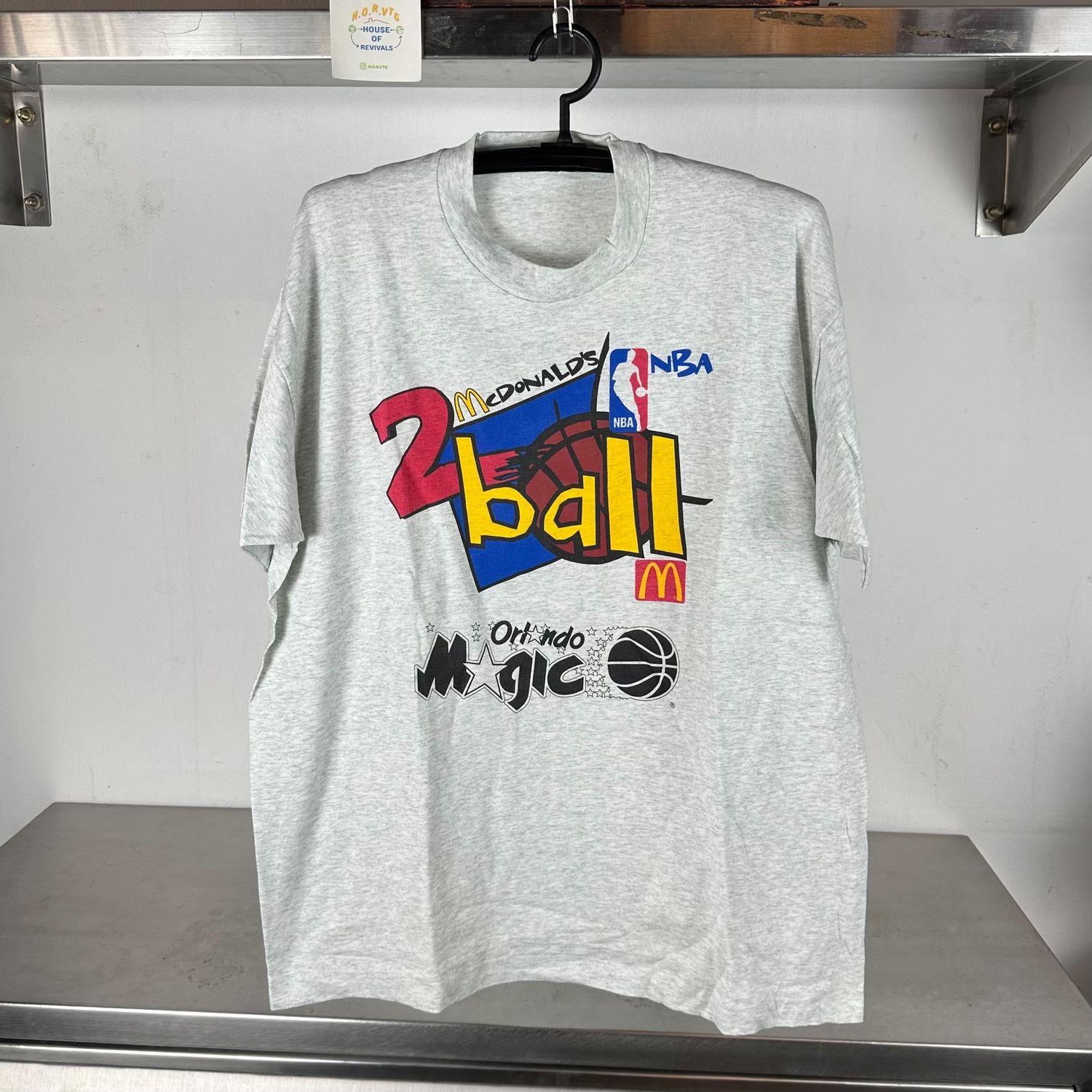 90s Orlando Magic McDonalds 2Ball NBA Promo single stitch T-shirt