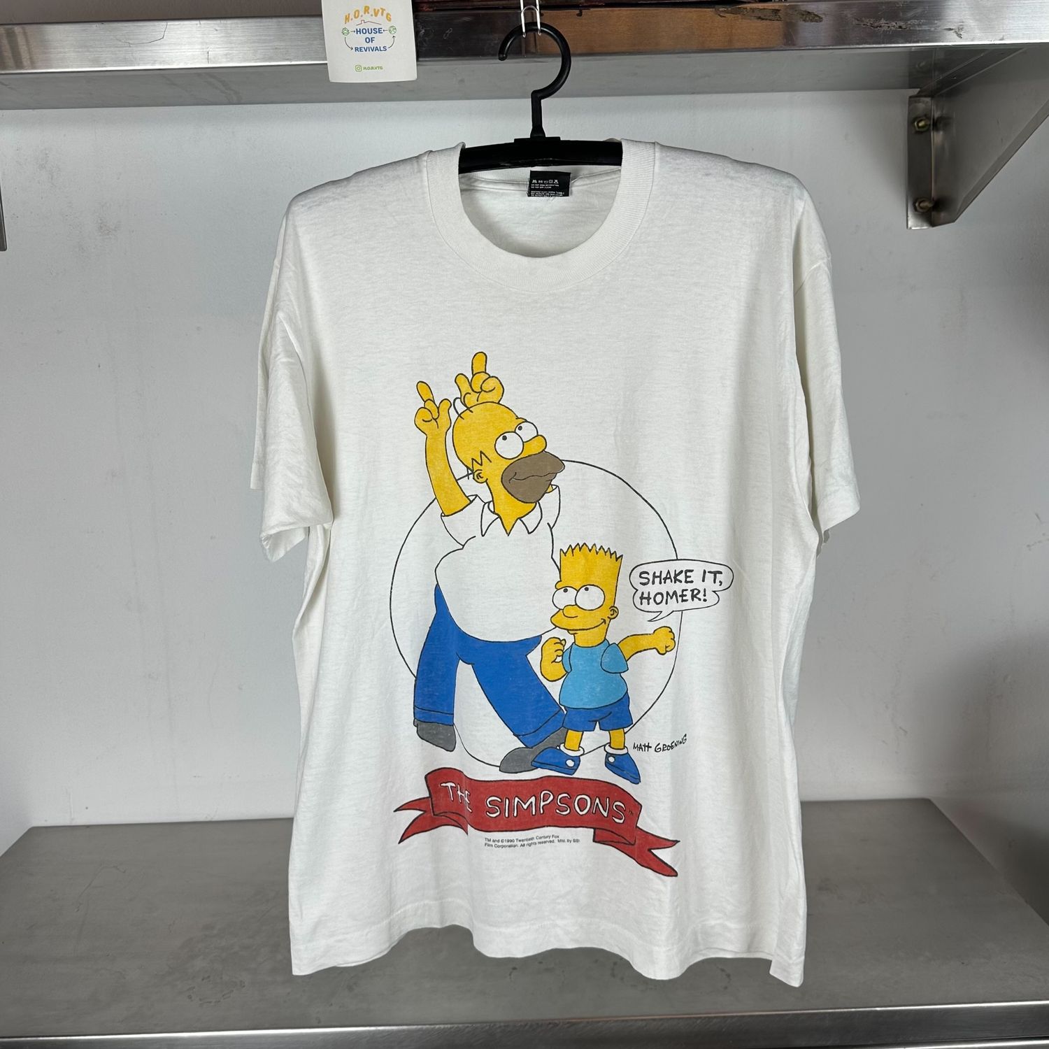 ​Vintage 1990 The Simpsons Shake It Homer! TV Show Matt Groening single stitch T-shirt