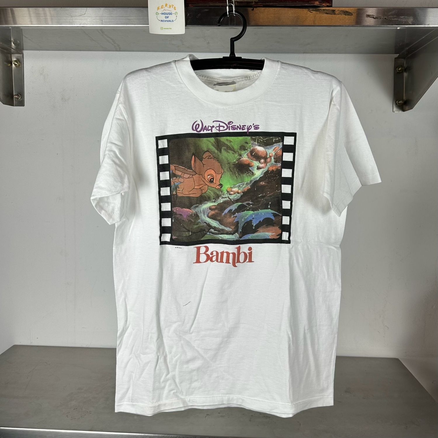 ​Vintage 90s Bambi Walt Disney Movie Promo Large Oneita single stitch T-shirt