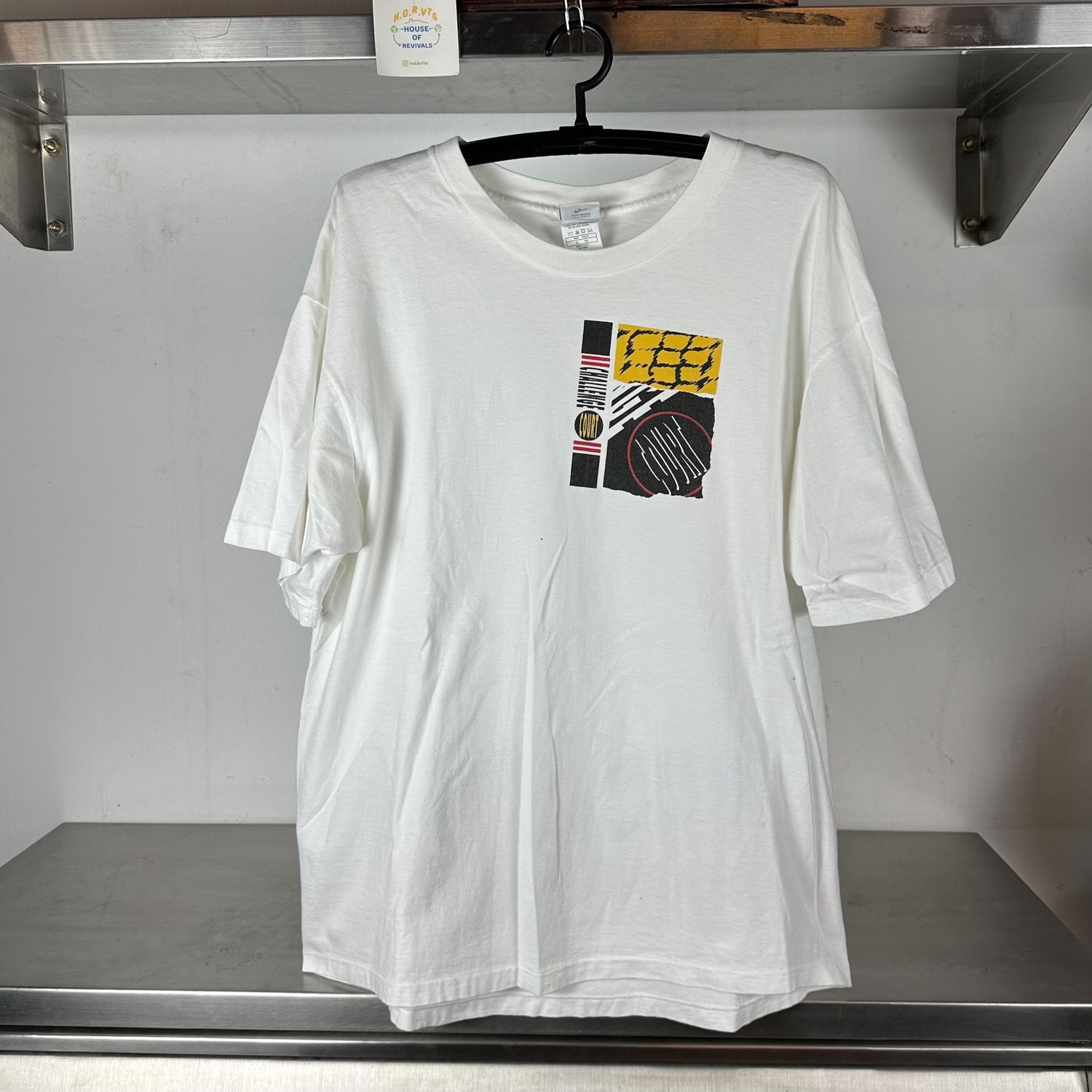 ​Vintage 90s Nike Tennis Challenge Court Promo XL single stitch T-shirt