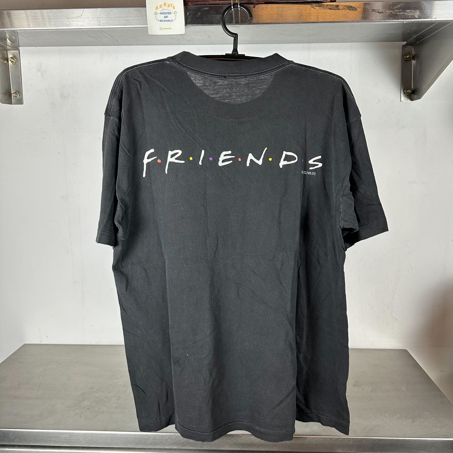 ​Vintage 1995 Friends TV Show Logo Promo XL single stitch Faded double sided T-shirt