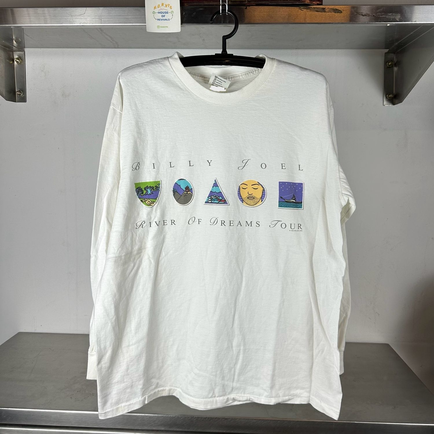 ​Vintage 1993 Billy Joel River of Dreams Tour Promo XL Long sleeves single stitch T-shirt