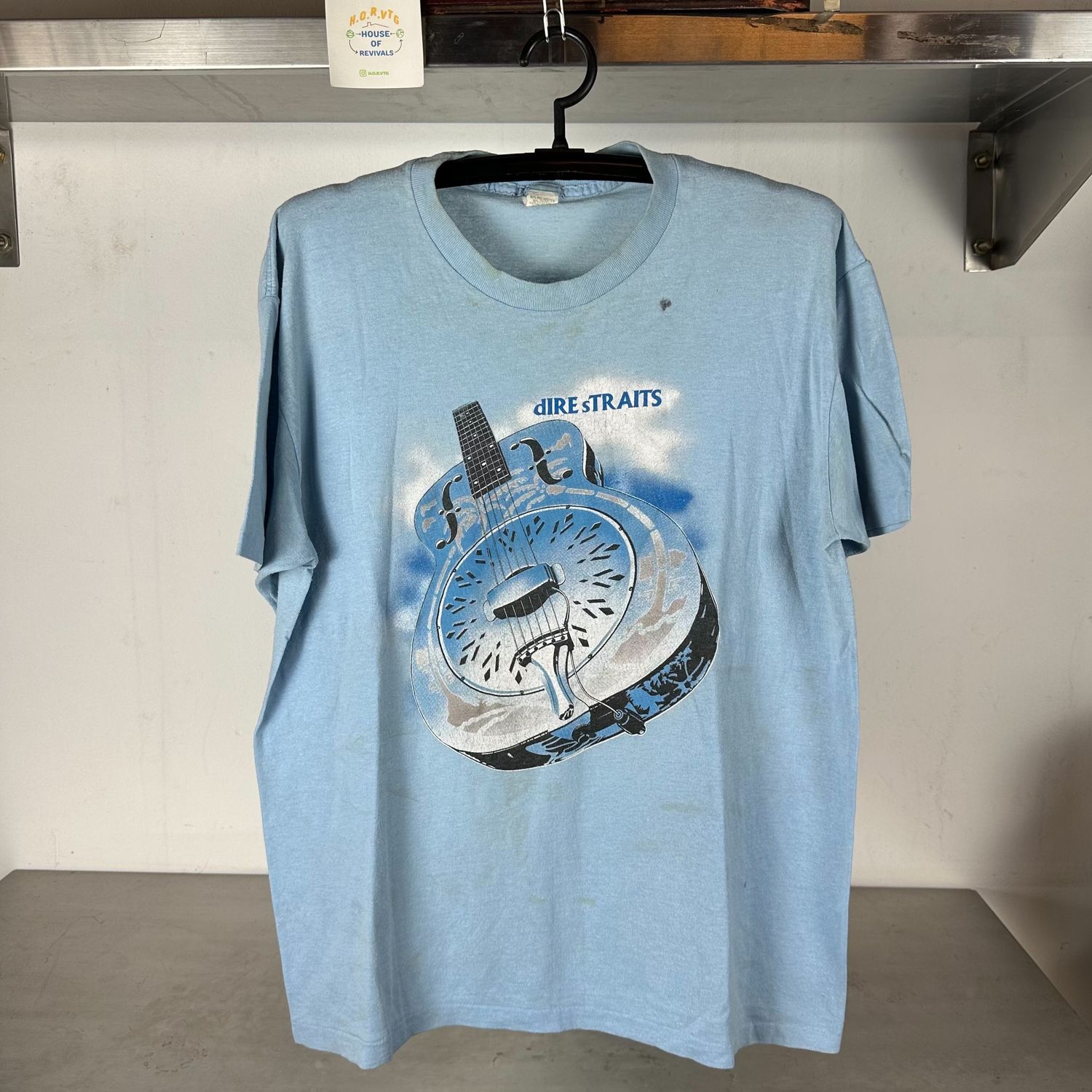 ​Vintage 1985 Dire Straits Brothers in Arms Live Concert Tour Rock Band single stitch Large T-shirt