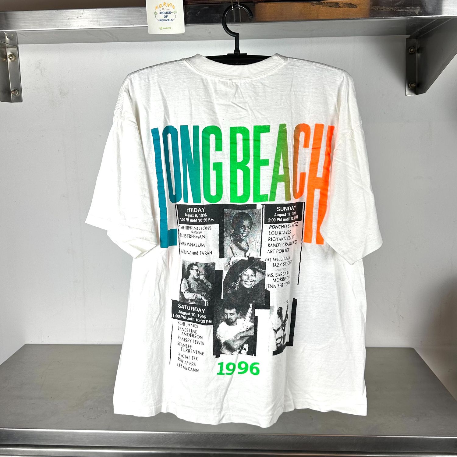 ​Vintage 1996 Long Beach Jazz Festival Promo XL single stitch T-shirt