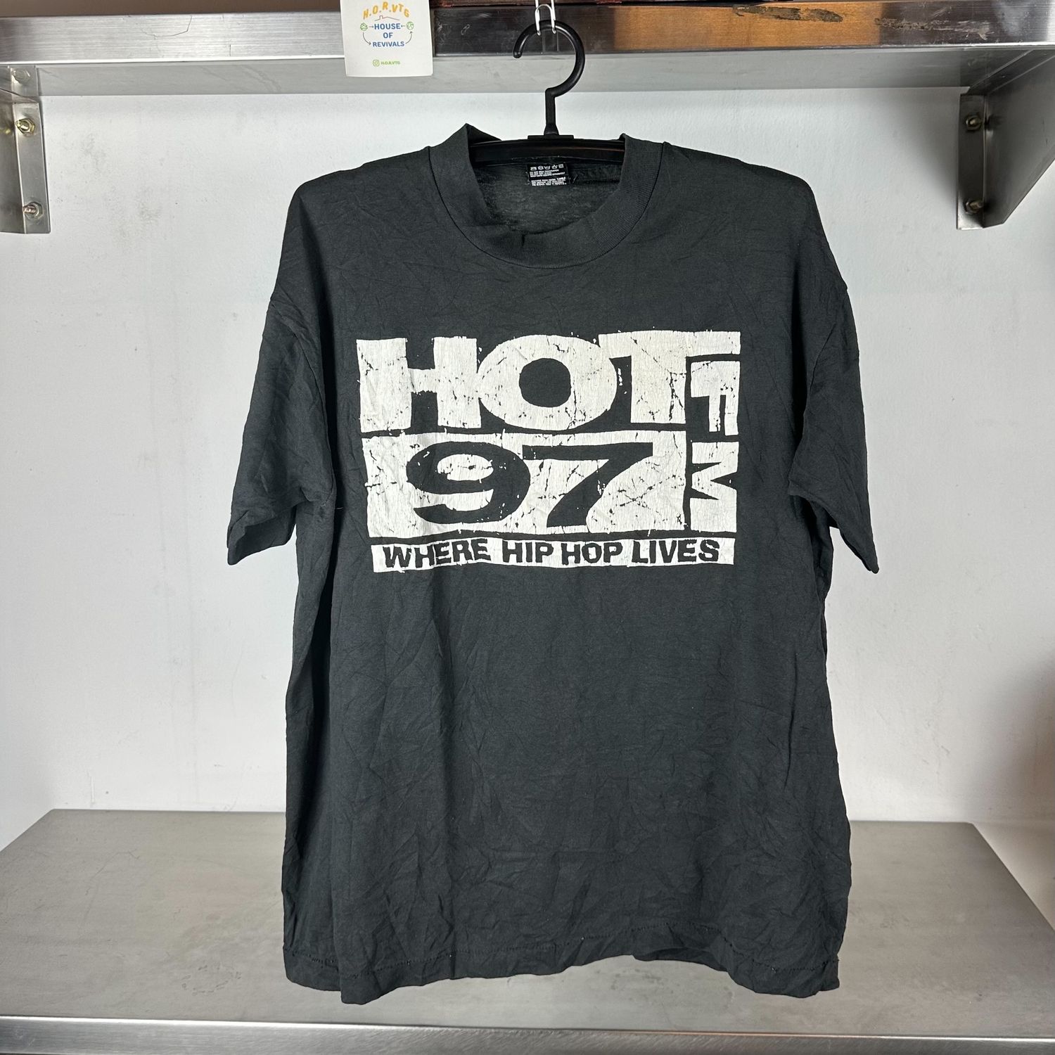 ​Vintage 90s Hot 97 FM Where Hip Hop Lives XL single stitch T-shirt
