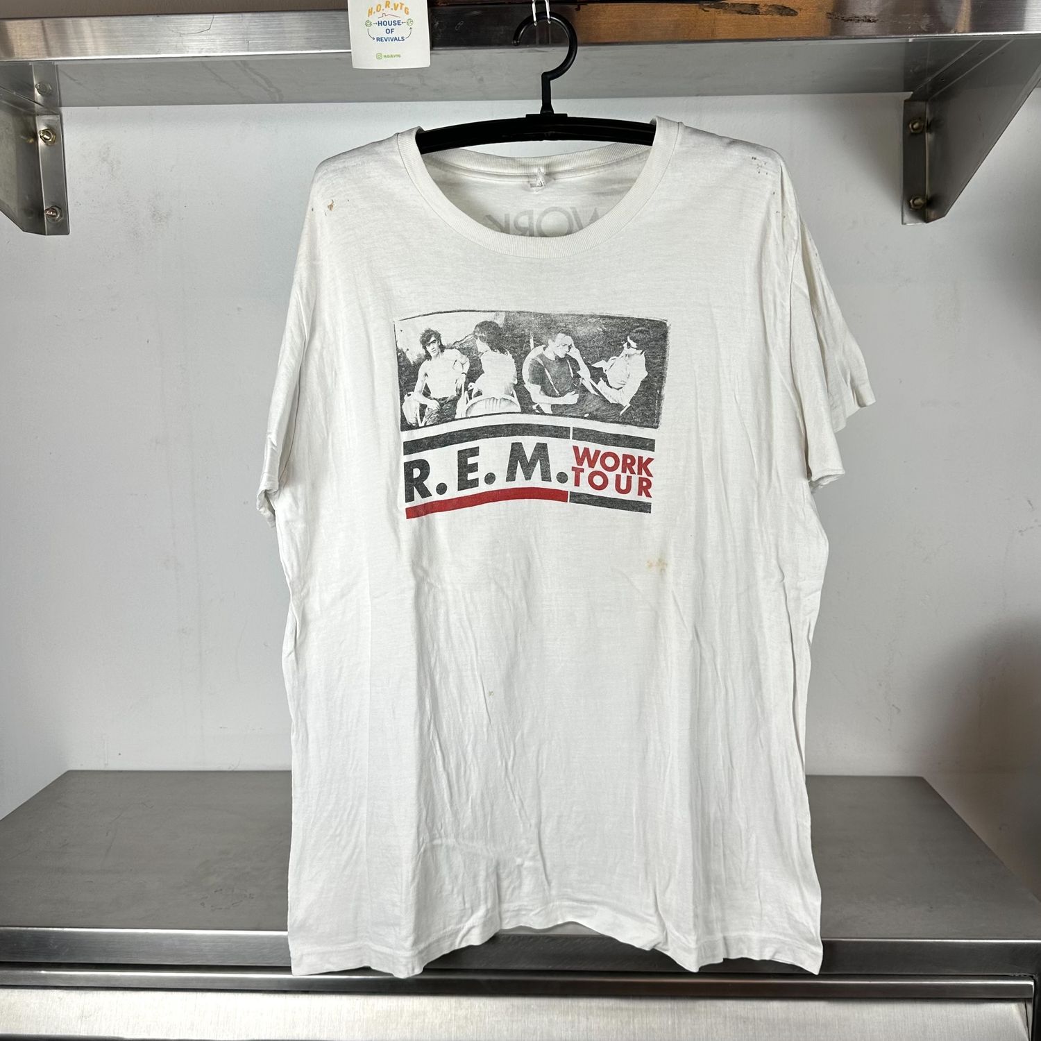 ​Vintage 1987 REM Work Tour Band Concert Promo XL single stitch T-shirt