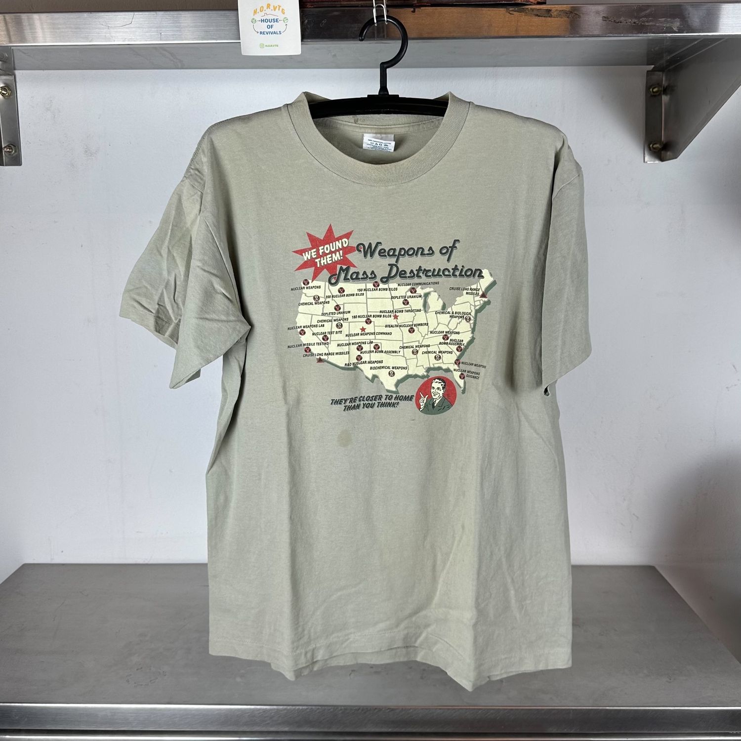 ​Vintage 90s Nuclear Weapons of Mass Destruction US Tour War Humor single stitch T-shirt