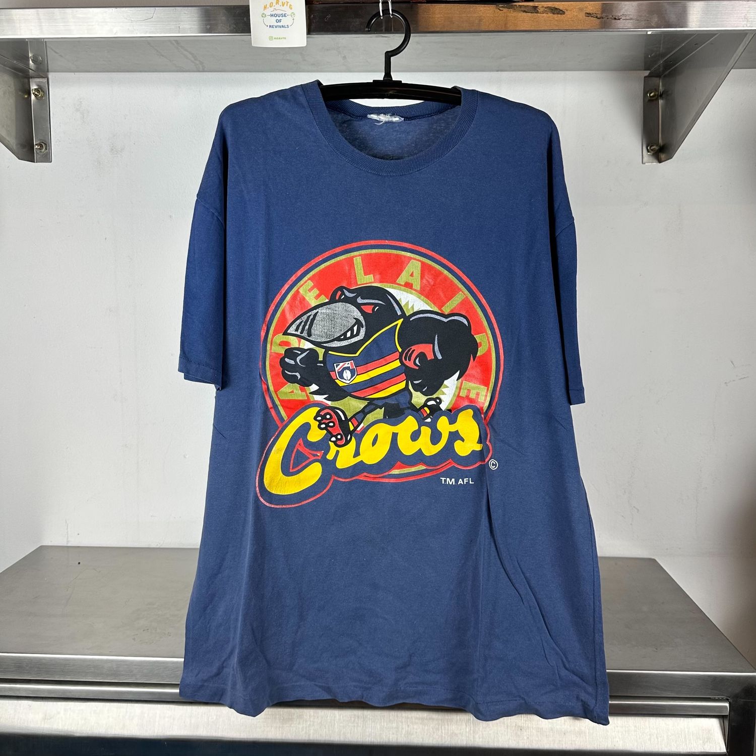 ​Vintage 90s Adelaide Crows Australia Football AFL XL single stitch T-shirt