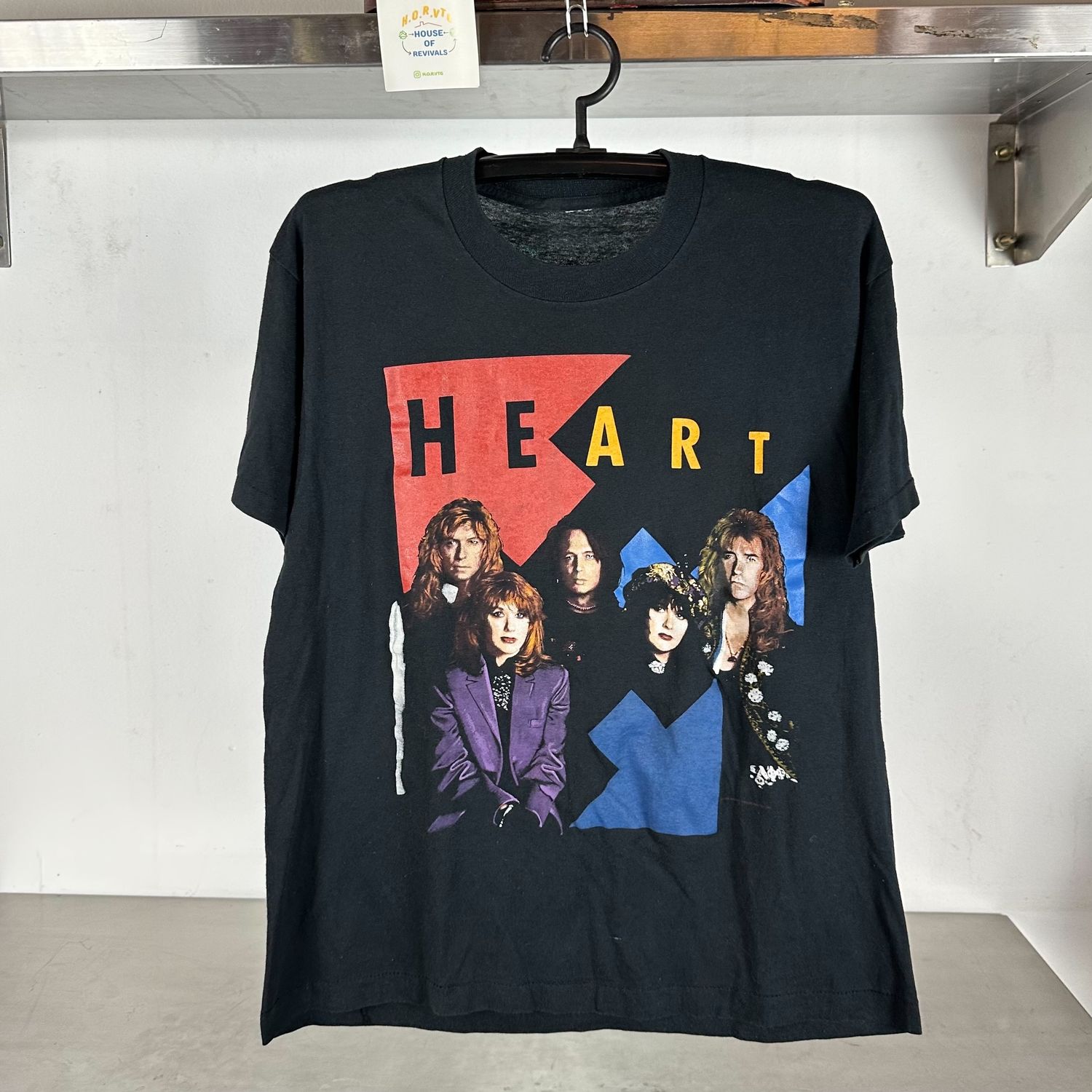 ​Vintage 1990 Heart Brigade World Tour Rock Band Concert Medium single stitch T-shirt