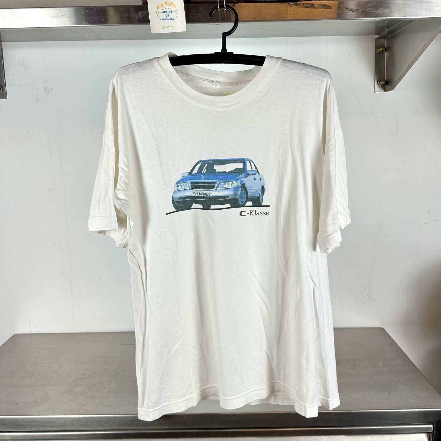 ​Vintage 90s Mercedes Benz C Class W202 Car XL T-shirt