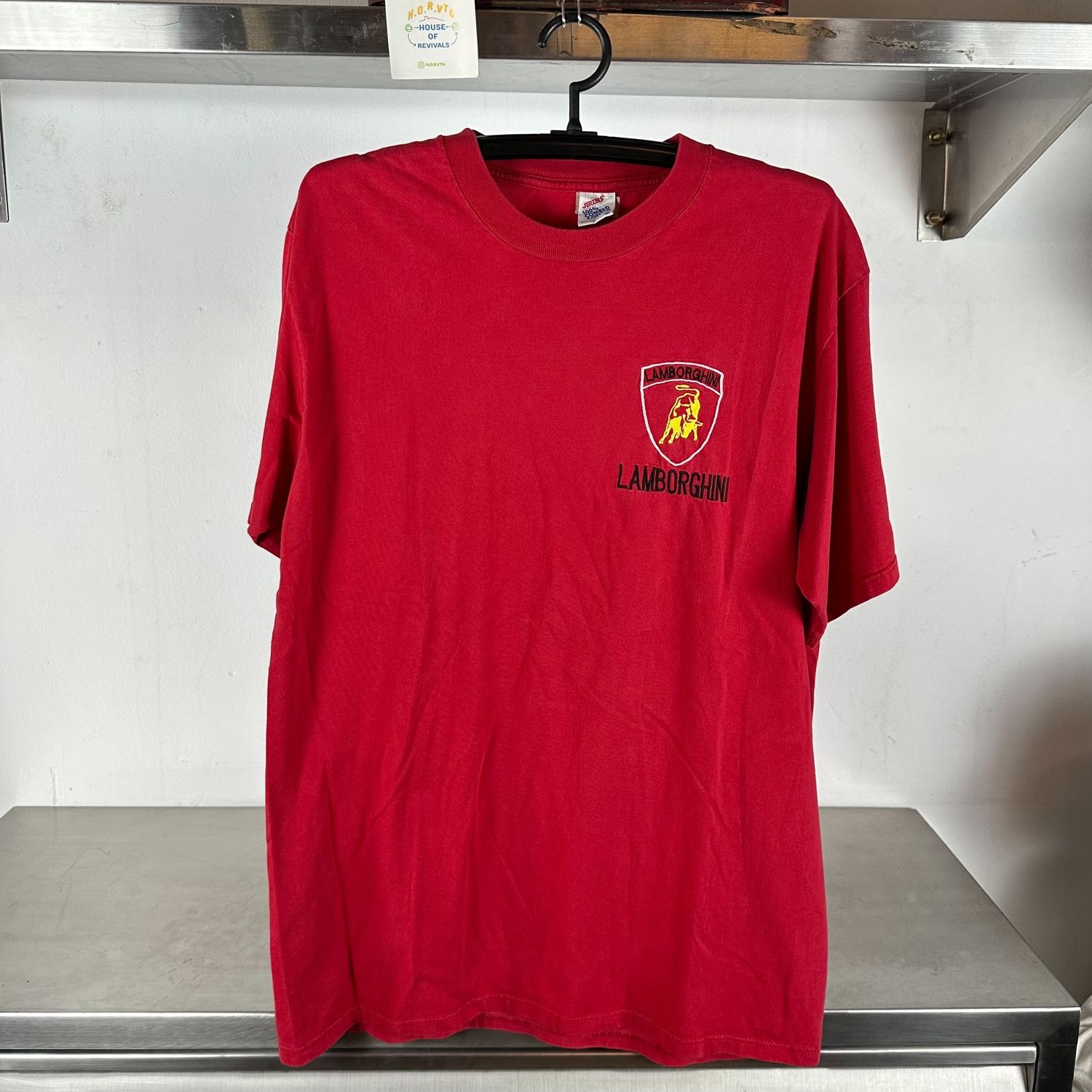 ​Vintage 90s Lamborghini Embroidered Logo XL T-shirt