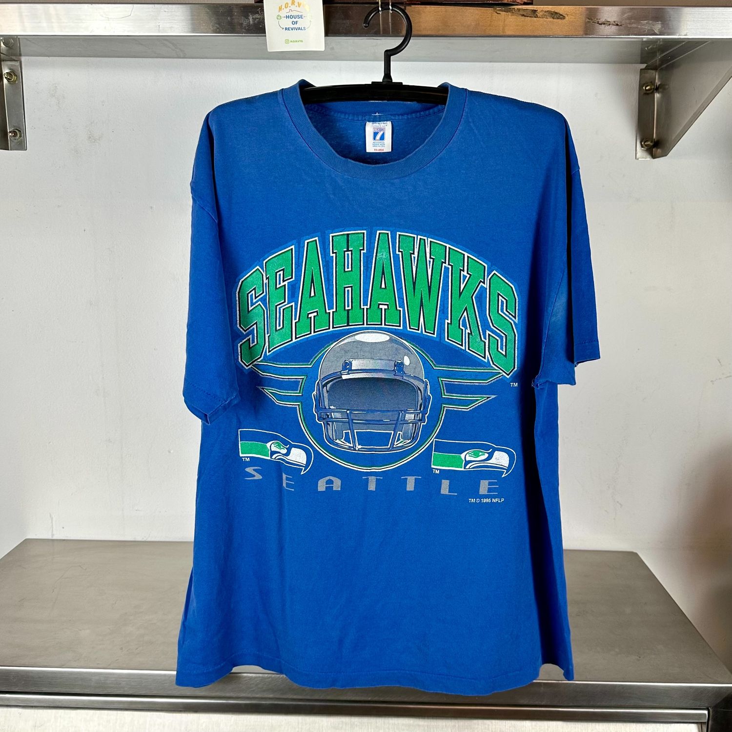 ​Vintage 90s Seattle Seahawks Football Graphic NFL XL single stitch T-shirt