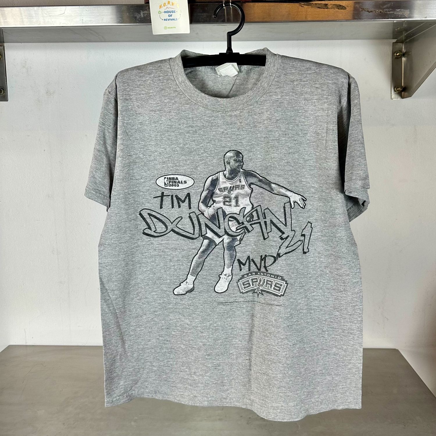 ​Vintage 2003 Tim Duncan San Antonio Spurs Finals MVP NBA Large T-shirt