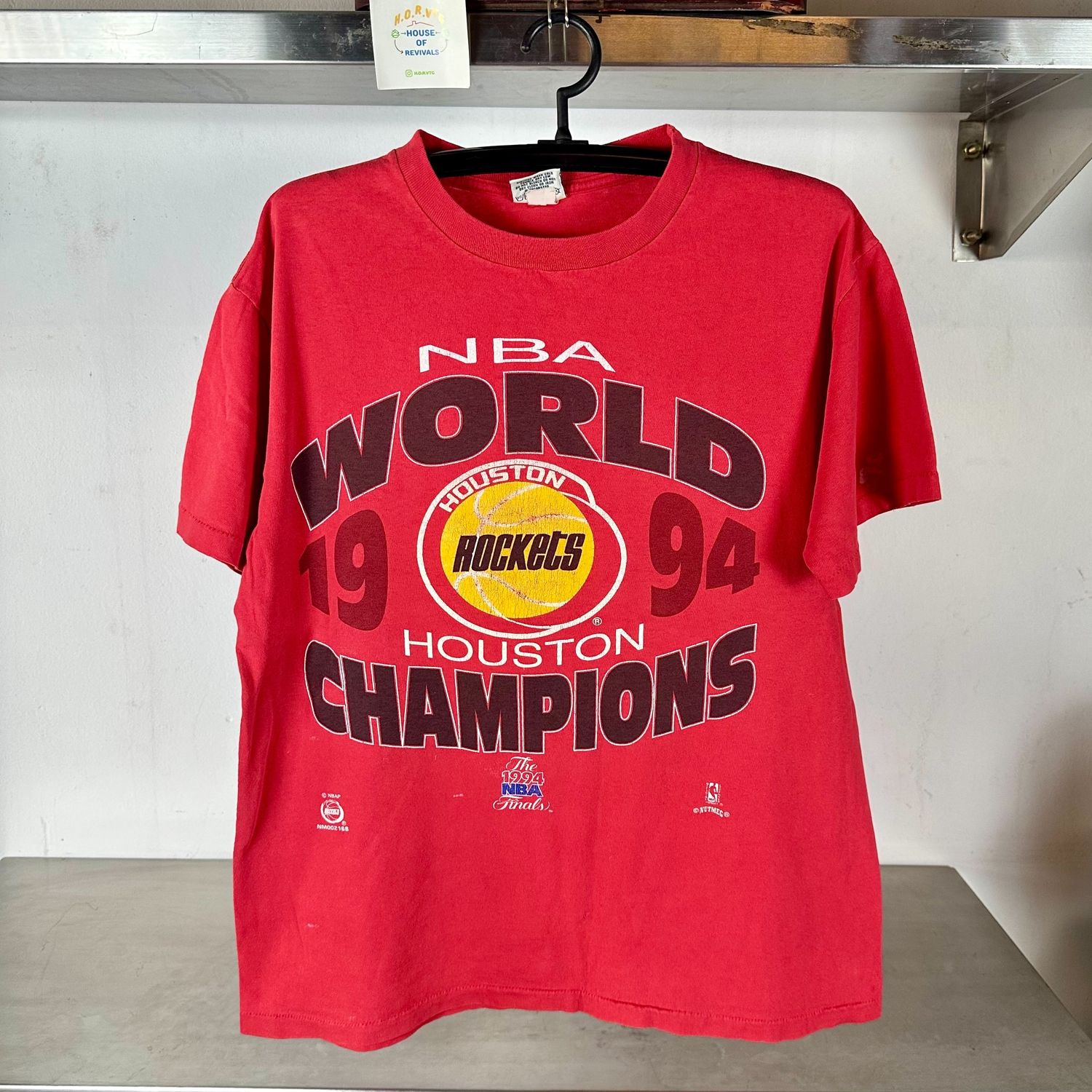 ​Vintage 1994 Houston Rockets World Champions NBA Large single stitch T-shirt