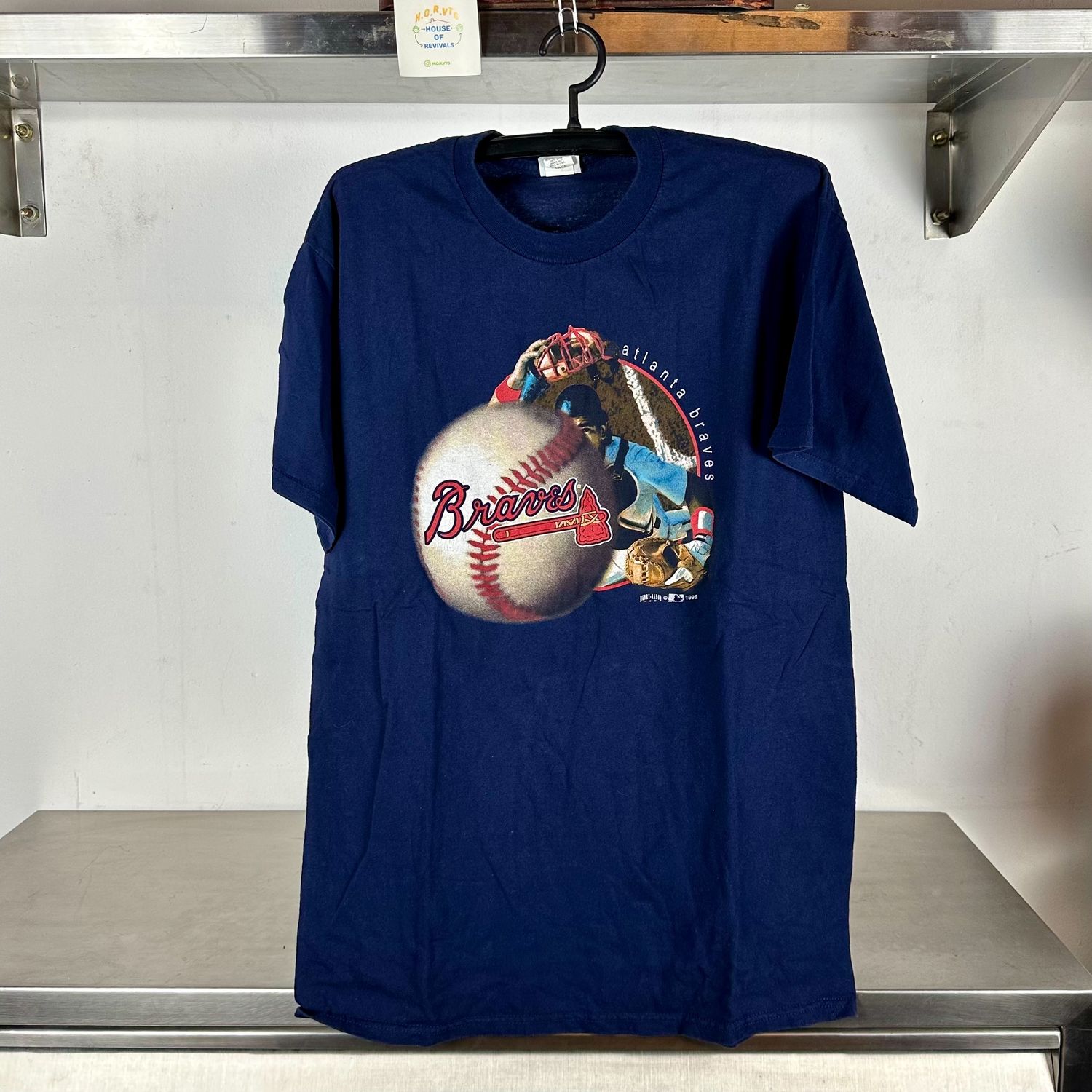 ​Vintage 1999 Atlanta Braves Baseball Graphic MLB Large Shirt