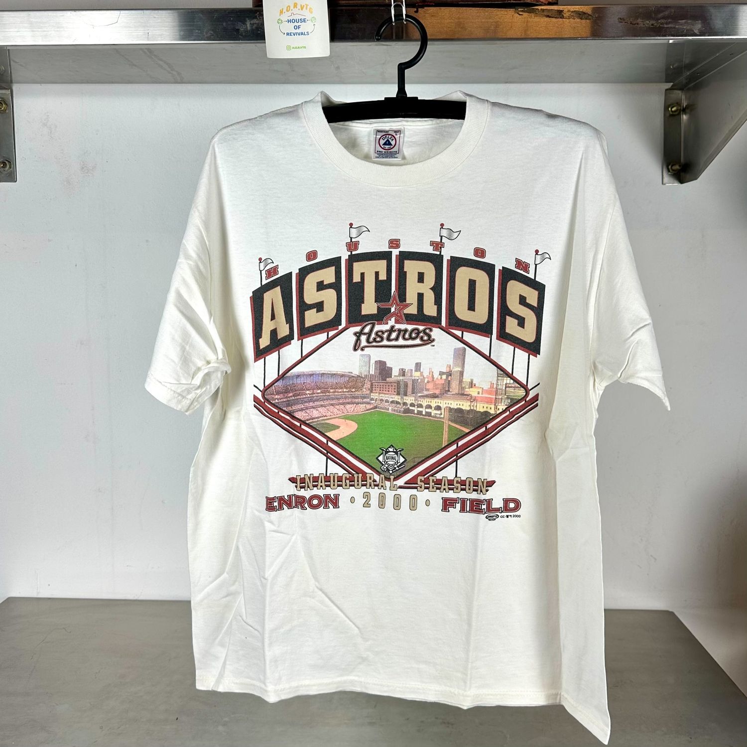 ​Vintage 2000 Houston Astros Enron Field Inaugural Season MLB Large T-shirt