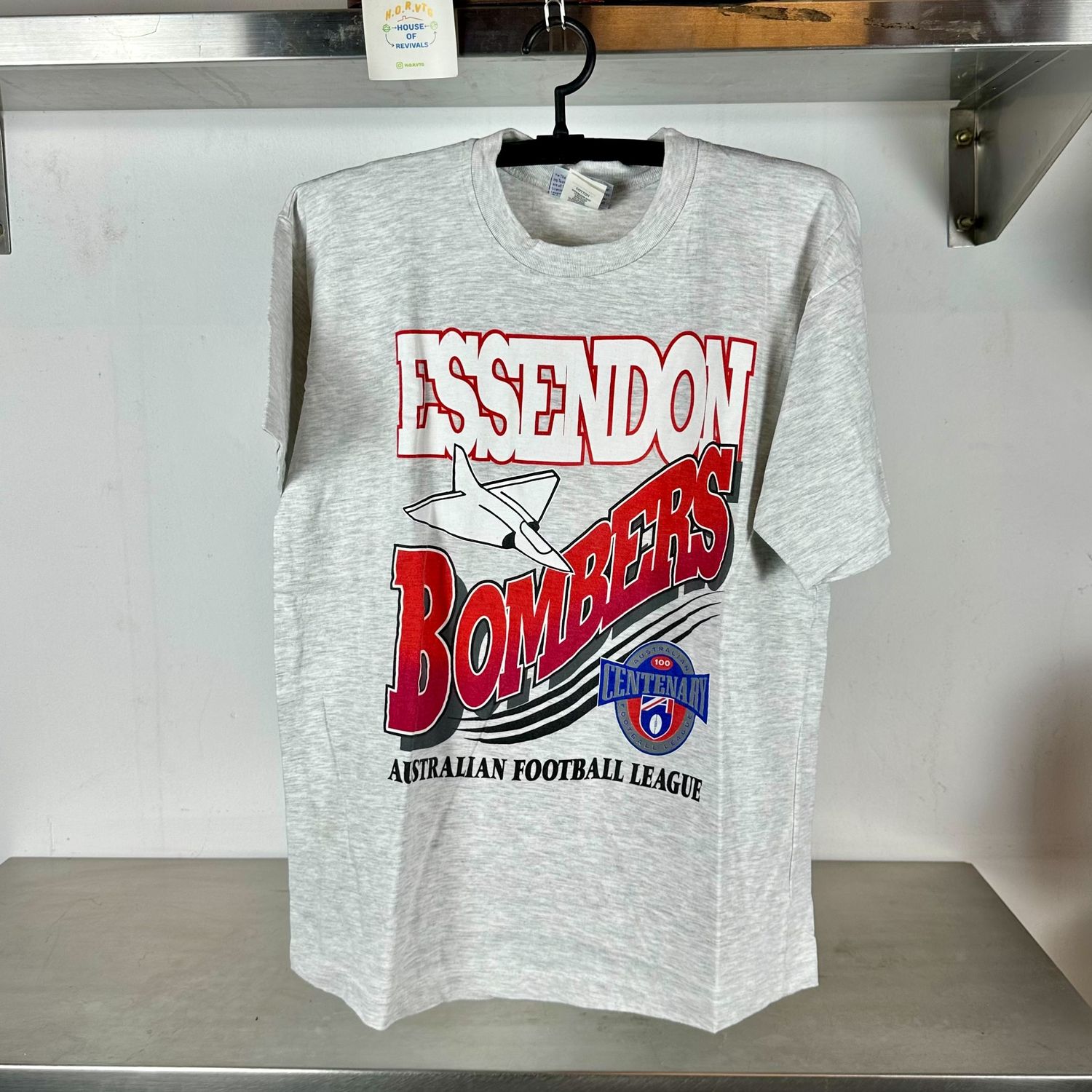 ​Vintage 90s Essendon Bombers Australian Football League AFL single stitch T-shirt