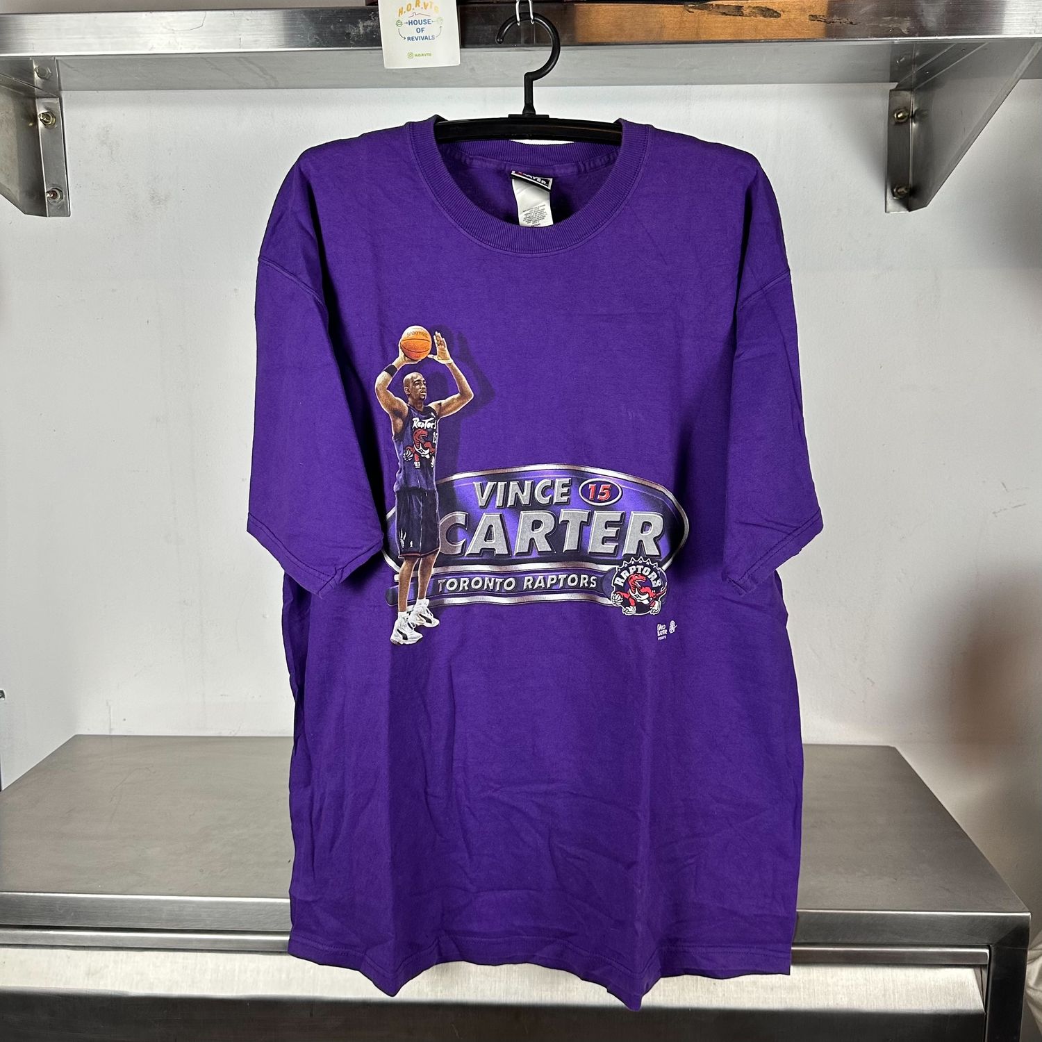 ​Vintage 2000s Vince Carter Toronto Raptors NBA 2XL Pro Player T-shirt