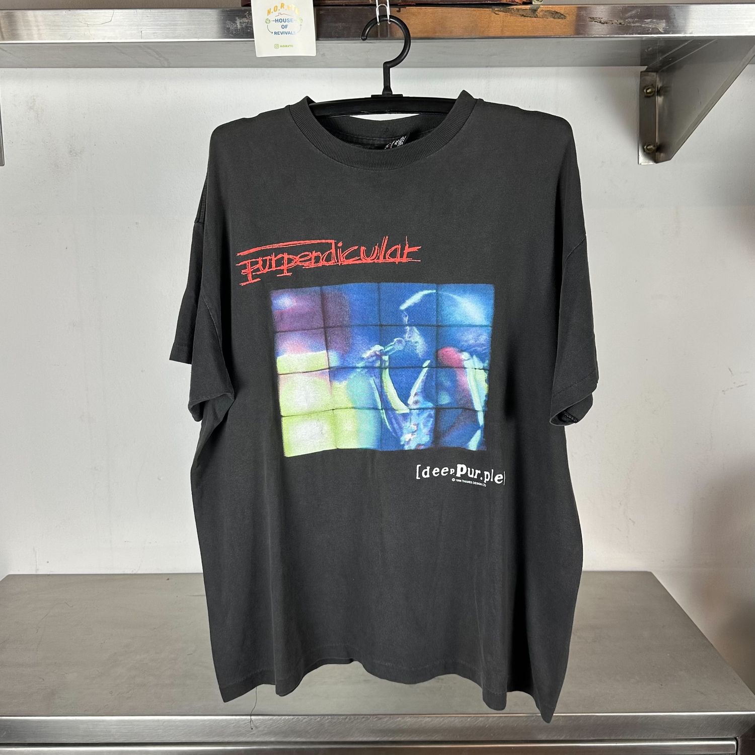 ​Vintage 1996 Deep Purple Perpendicular Tour English Rock Band XL single stitch T-shirt