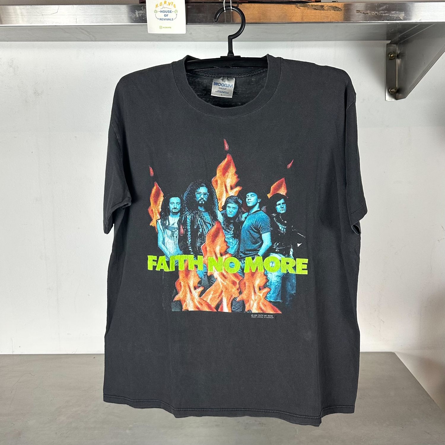 ​Vintage 1989 Faith No More The Real Thing Tour Rock Band Brockum Large T-shirt
