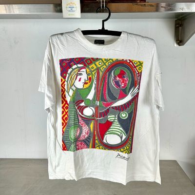 ​Vintage 90s Pablo Picasso Girl Before A Mirror Painting Graphic T-Shirt